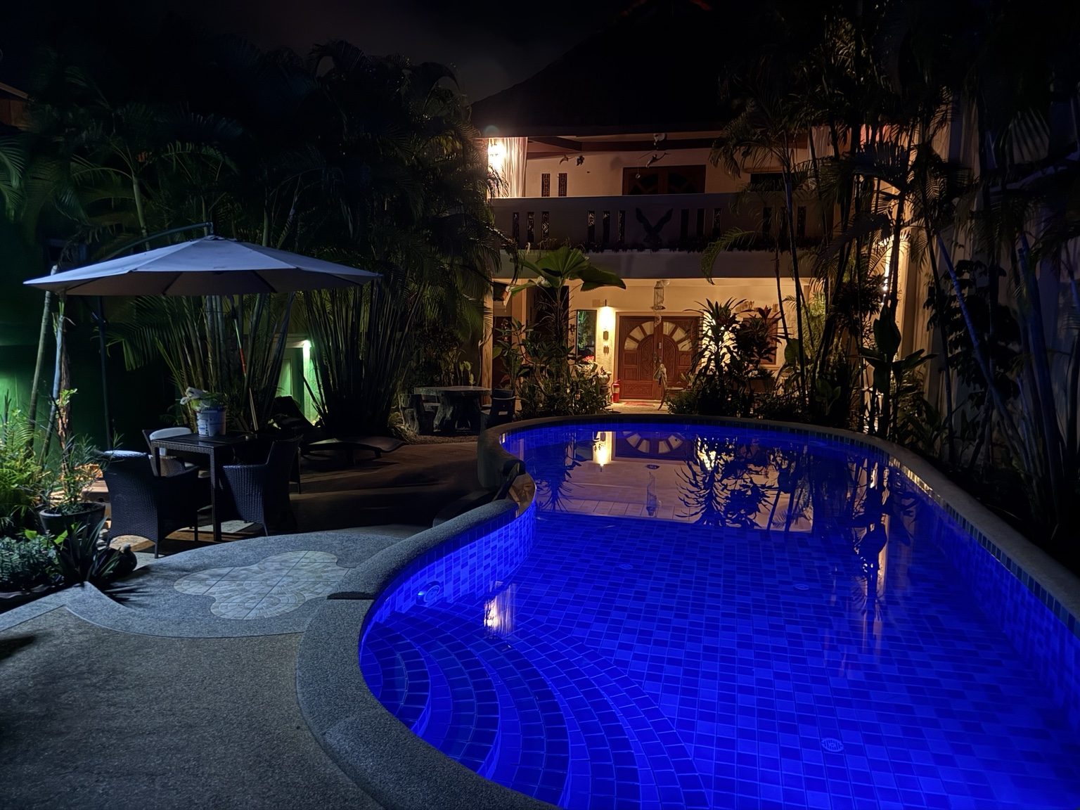 Pool at night
