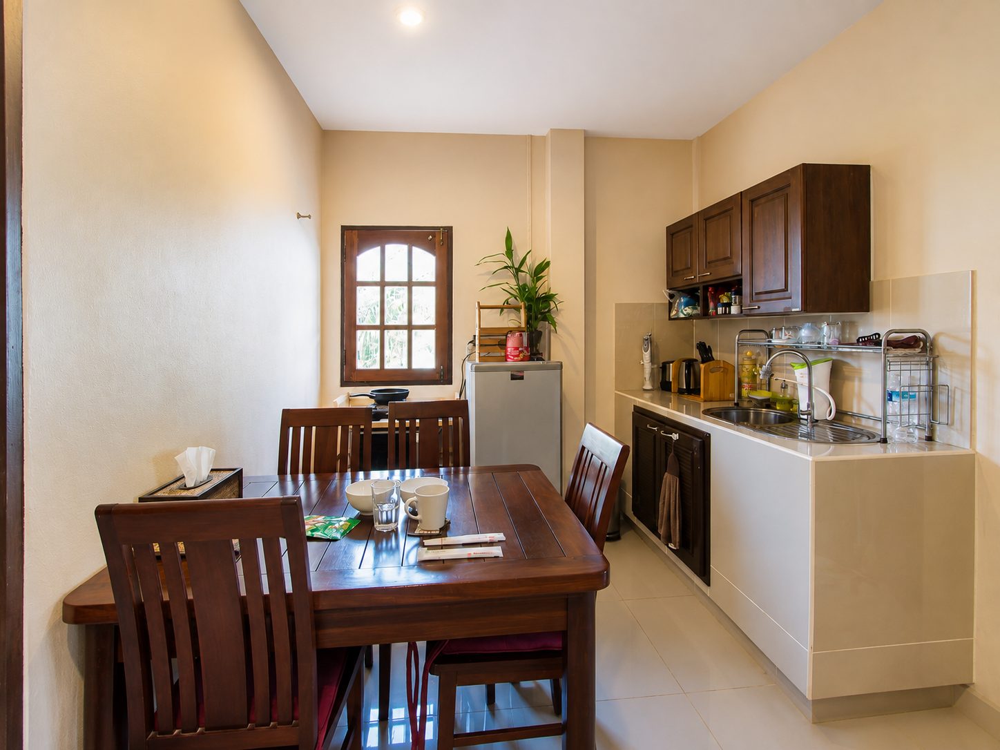 Upper floor kitchen and dining