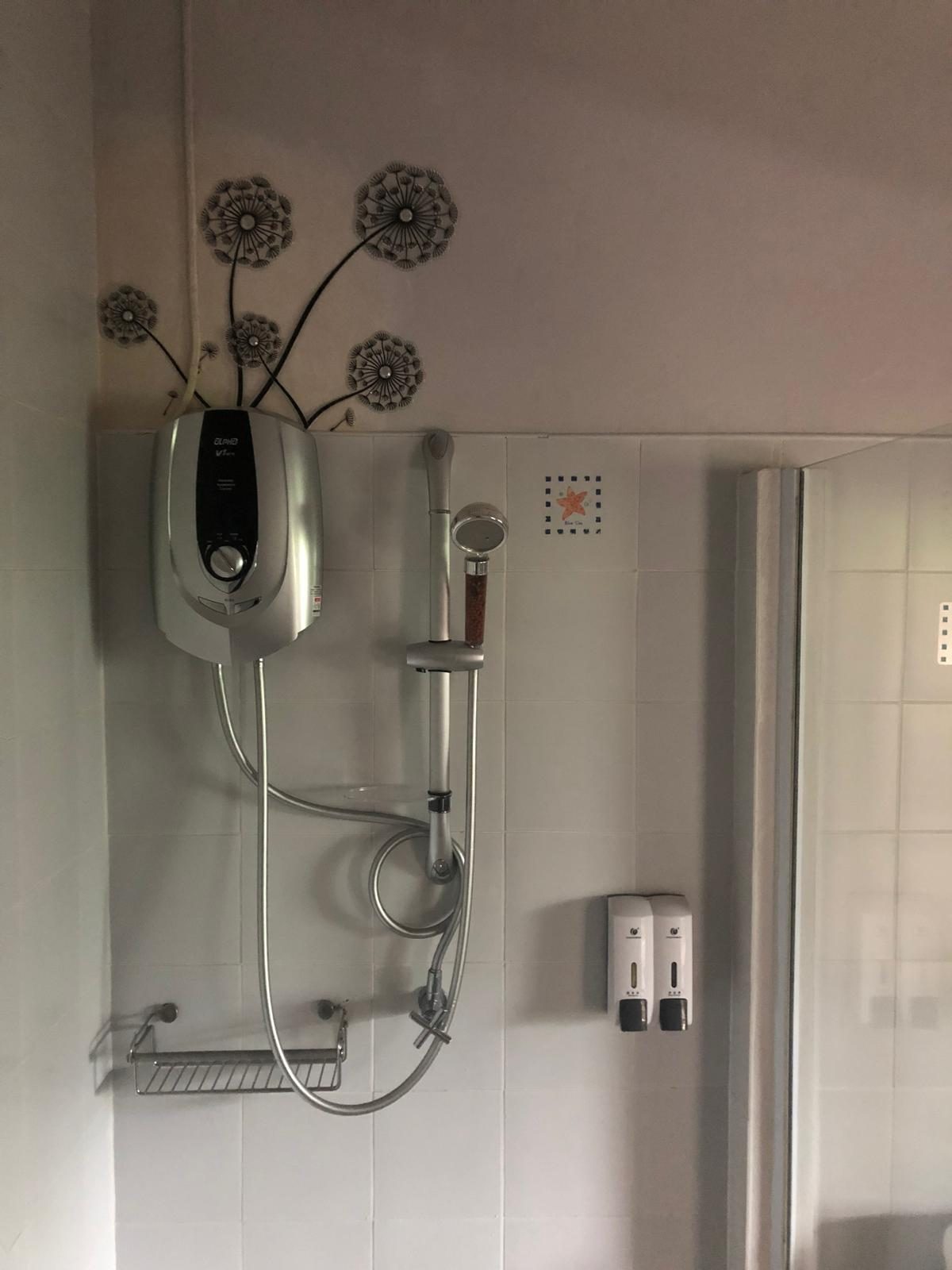 Upper floor shower